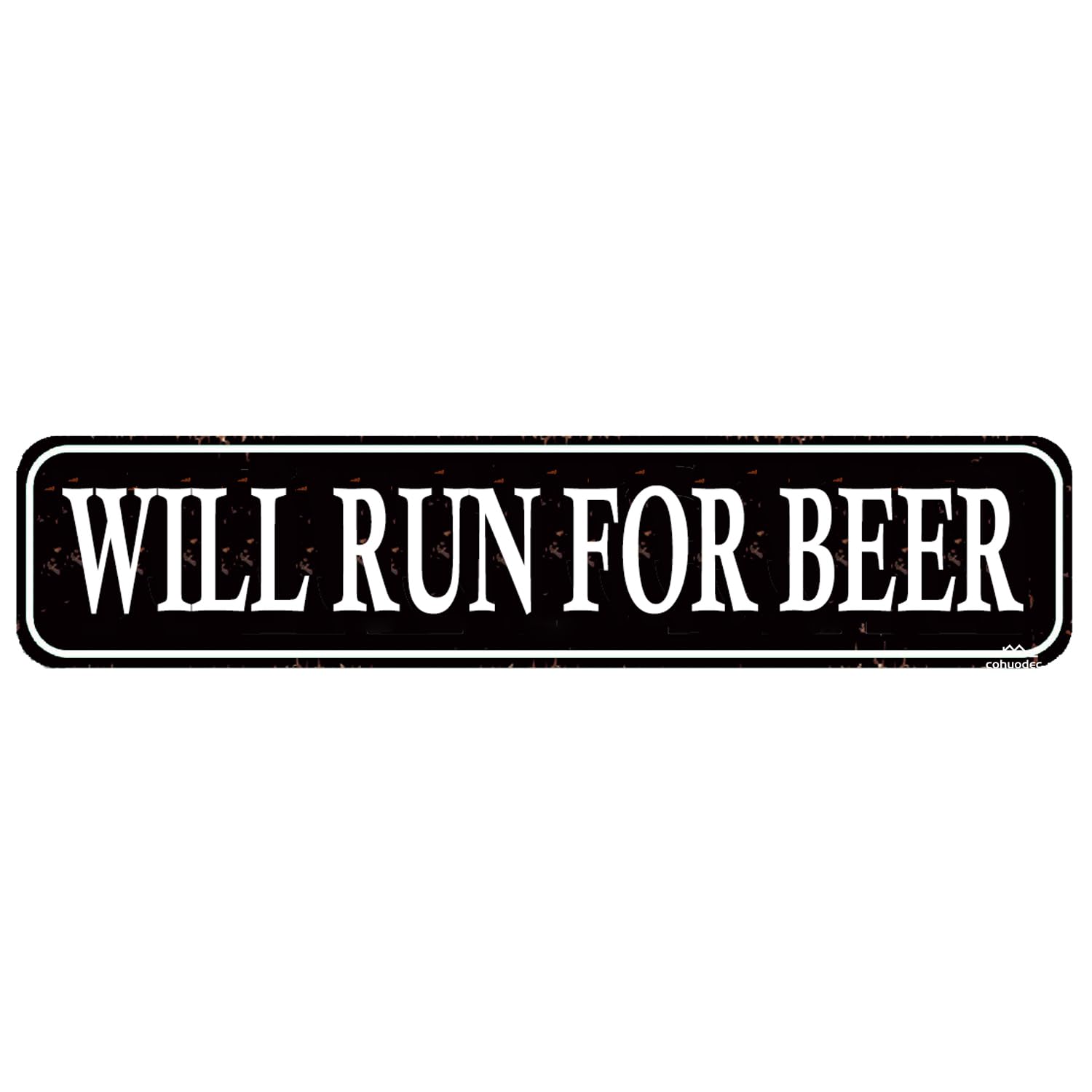 Will Run for Beer Vintage Metal Sign - Rustic Runner & Beer Lover Decor,4x16 Inch