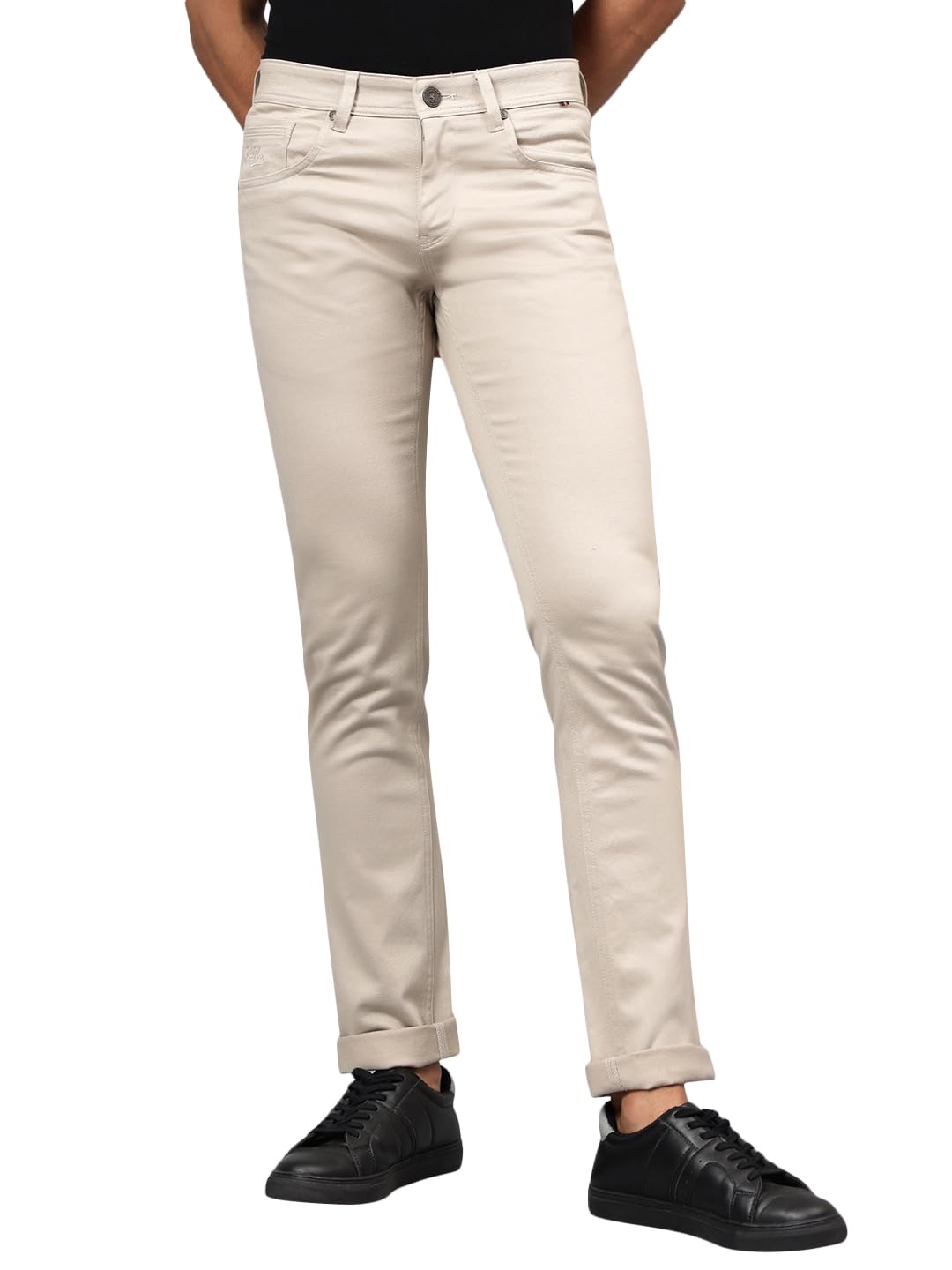 cantabil Men Self Design Non Pleated Regular Fit Mid Rise Casual Trousers for Men | Casual Pants for Men | Casual Wear Regular Fit Trousers for Men (P_MTRC00178)-picture-19