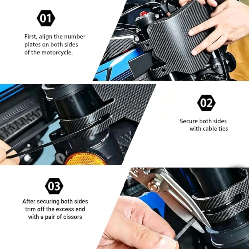 Image of Number Plate for Ebike - Universal Downhill Electric Bike Plate for Q20, S1 /S2 /Y1 /RX, X1S /X /X2 /MX3 /MX4 /MX5, XXX, Pro SS /SR /S (Carbon Style)