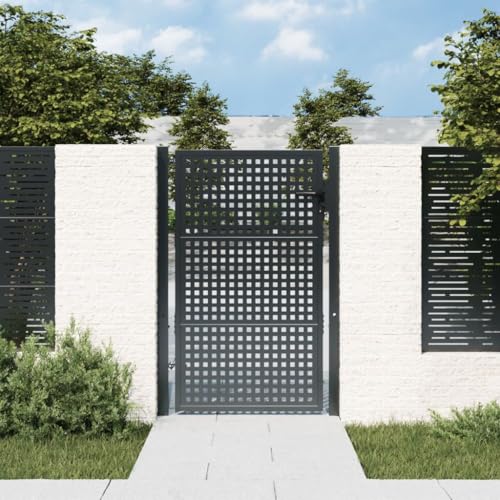 Snsowed Gartentor Anthrazit 105x200 cm Stahl
