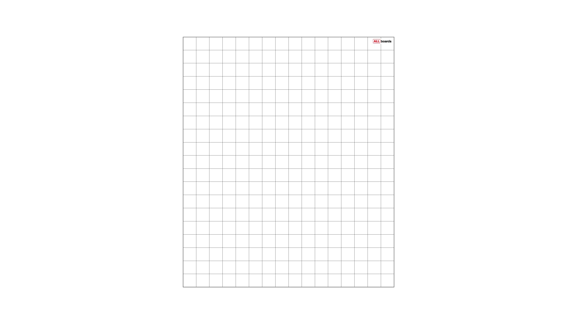 ALLboards Magnetisch Selbstklebend Folie Magnetauflage, Trocken abwischbar 80x95 cm - Kariert, Magnetic Dry-Wipe Overlay Sheet