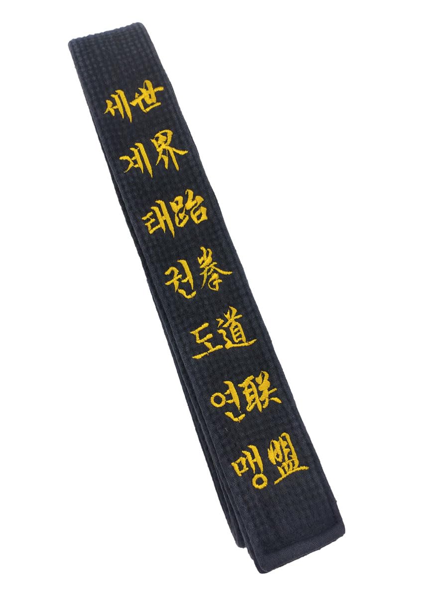 Cintura ricamata personalizzata per Taekwondo, Hapkido, arti marziali, karate, judo, kickboxing, ju-jitsu, shotokan junior