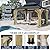 COVERONICS 11FT x 13FT Outdoor Cedar Wooden Gazebo - Patio Wood Frame Gazebo with Galvanized Steel Hardtop, Heavy-Duty Hardtop Gazebos with Netting & Curtains for Garden, Poolside, Deck, Backyard