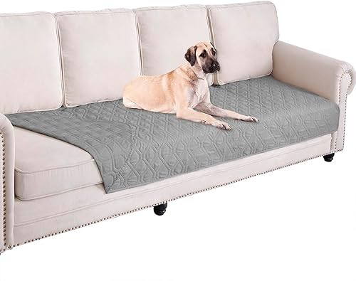 Miniatura 140 de Ameritex - Manta impermeable para cama de perro, manta reversible para muebles, cama, sofá (30 x 70 pulgadas, color gris y gris oscuro)