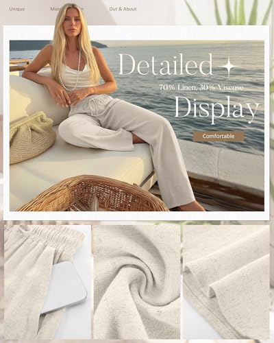 Pantalon de plage ample en lin Neer idéal pour vos vacances