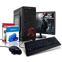Komplett PC Entry Gaming/Multimedia Vega3 Computer mit 3 Jahren Garantie! | AMD Athlon 200GE, 4-Threads, 3.2 GHz | 16GB DDR4 | 256GB SSD+1TB | Radeon Vega 3 4GB | 22" ASUS | WLAN | DVD | Win11#6668