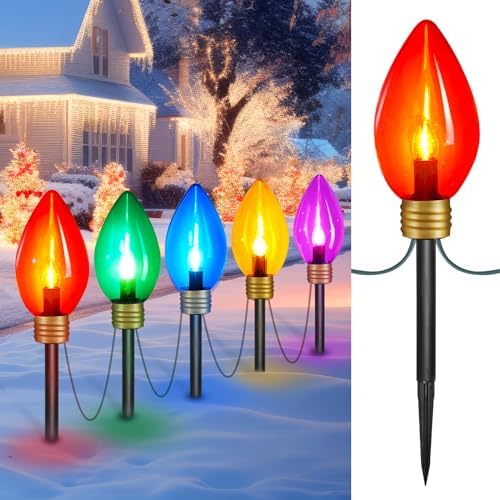 Super Jumbo C9 Christmas Pathway Lights Outdoor 11 Feet 5 LED Jumbo