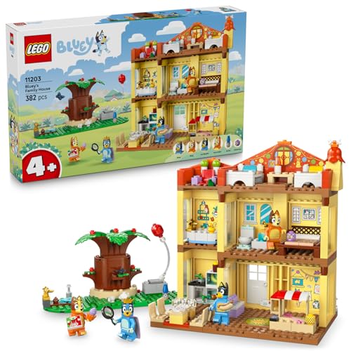 LEGO Bluey: Bluey’nin Aile Evi 11203-4 Yaş ve Üzeri Çocuklar için Ev İçeren Yaratıcı Oyuncak Yapım Seti, Doğum Günü Hediyesi Fikri (382 Parça)