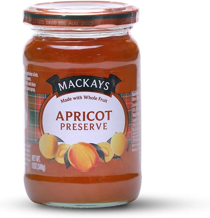 - Mackays Scottish Apricot Preserve 340g | Made with Whole Fruit | Traditional Copper Pan Cooked | Vegan | Imported from Scotland