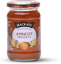 Mackays Scottish Apricot Preserve Jam 340gm | Imported from Scotland | Made with Whole Fruits | Vegan | Gluten-Free | No Artificial Colors or Preservatives