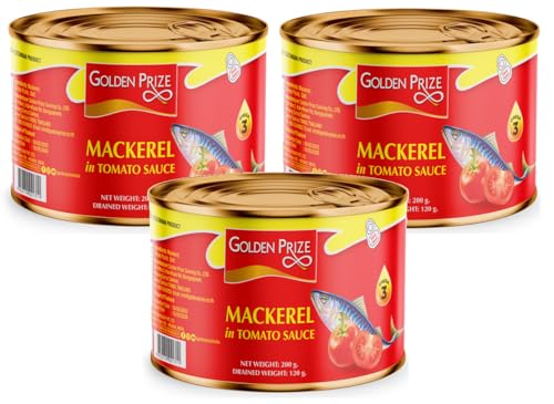 Golden Prize Mackerel in Tomato Sauce, 200g (Pack of 2)