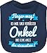 Shirtracer Statement Sprüche Baby - Ich habe einen verrückten Onkel blau - Unisize - Navy Blau - mein onkel baby - BZ12 - Baby Lätzchen Baumwolle