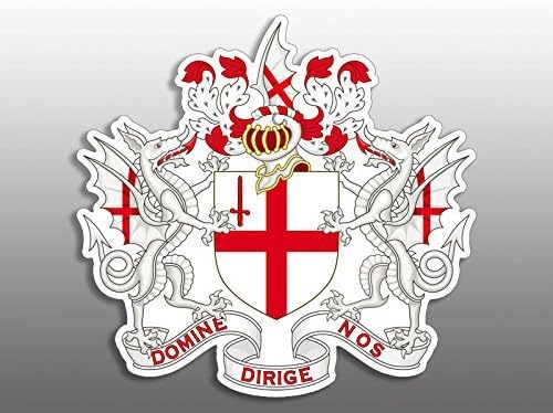Imán Londres Escudo de Armas en forma de adhesivo magnético (Crest City Reino Unido Inglaterra)