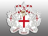 London Coat of Arms Shaped Sticker (Crest City UK England)