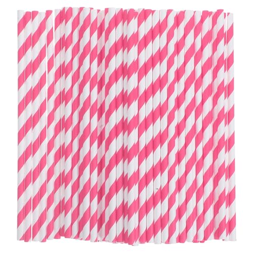 VILLCASE 100 pitillos de papel biodegradables rayados miniatura 1