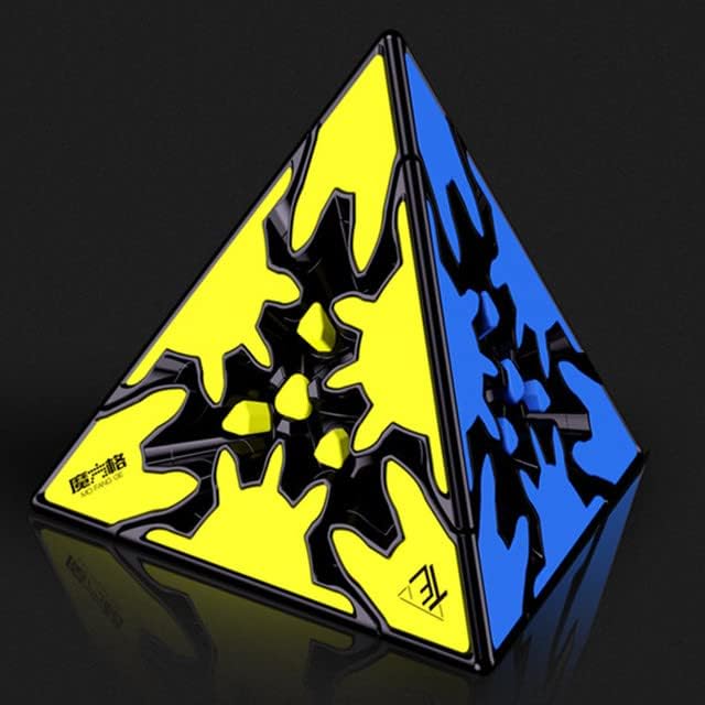 ТоуAE - QiYi Gear 3x3 Pyraminx Mаɡiс Speed Cube Stickerless Professional Тоуs QiYi Gear Ball Cubo Magico Qiyi Carzy Gear Cylinder (gear pyramid)