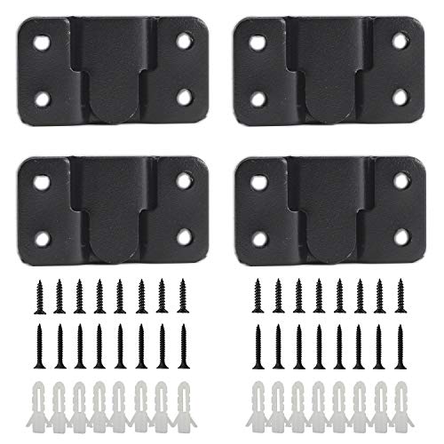 Image of 8 Pack Z-Clips Flush Mount Bracket, Heavy Duty Picture Hanger Wall Mounting Bracket, Hardware Kit with Screws and Interlocking Wall Mount Hardware for Hanging Mirrors,Panels Large