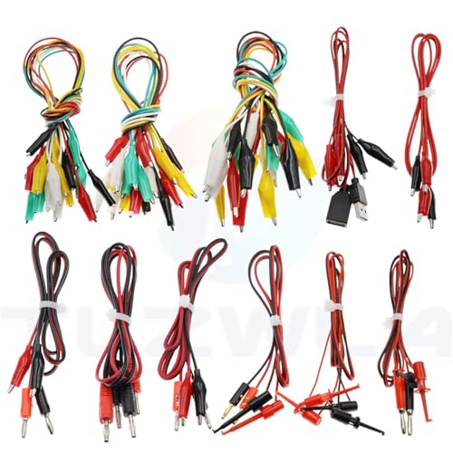 Fil test alimentation 4mm pour dépannage avec pince crocodile medium
