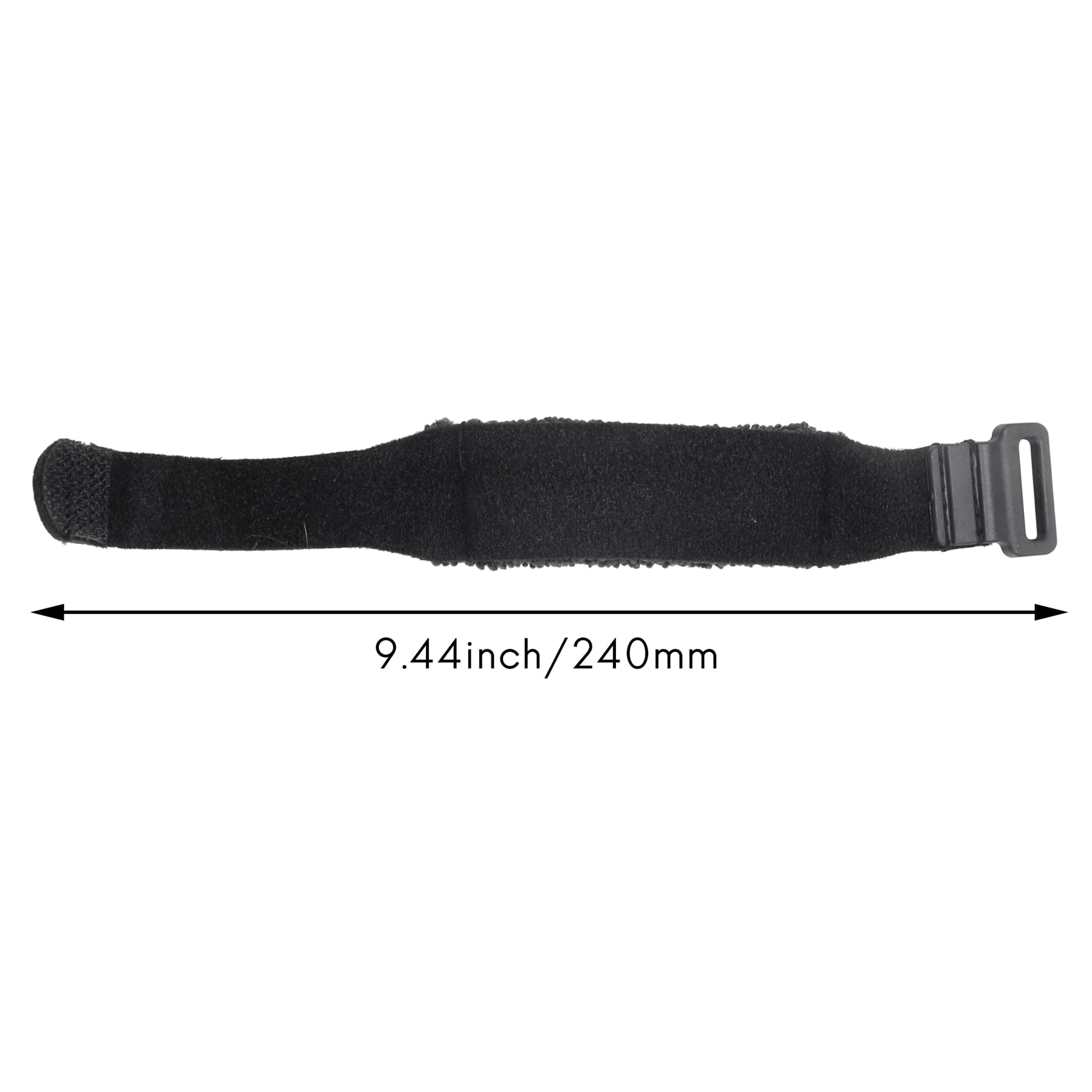 Funda Silenciadora Para Cuerdas De Guitarra - Banda De Tela Y Plástico, Reduce Ruido Al Practicar (240 Mm, Negro)