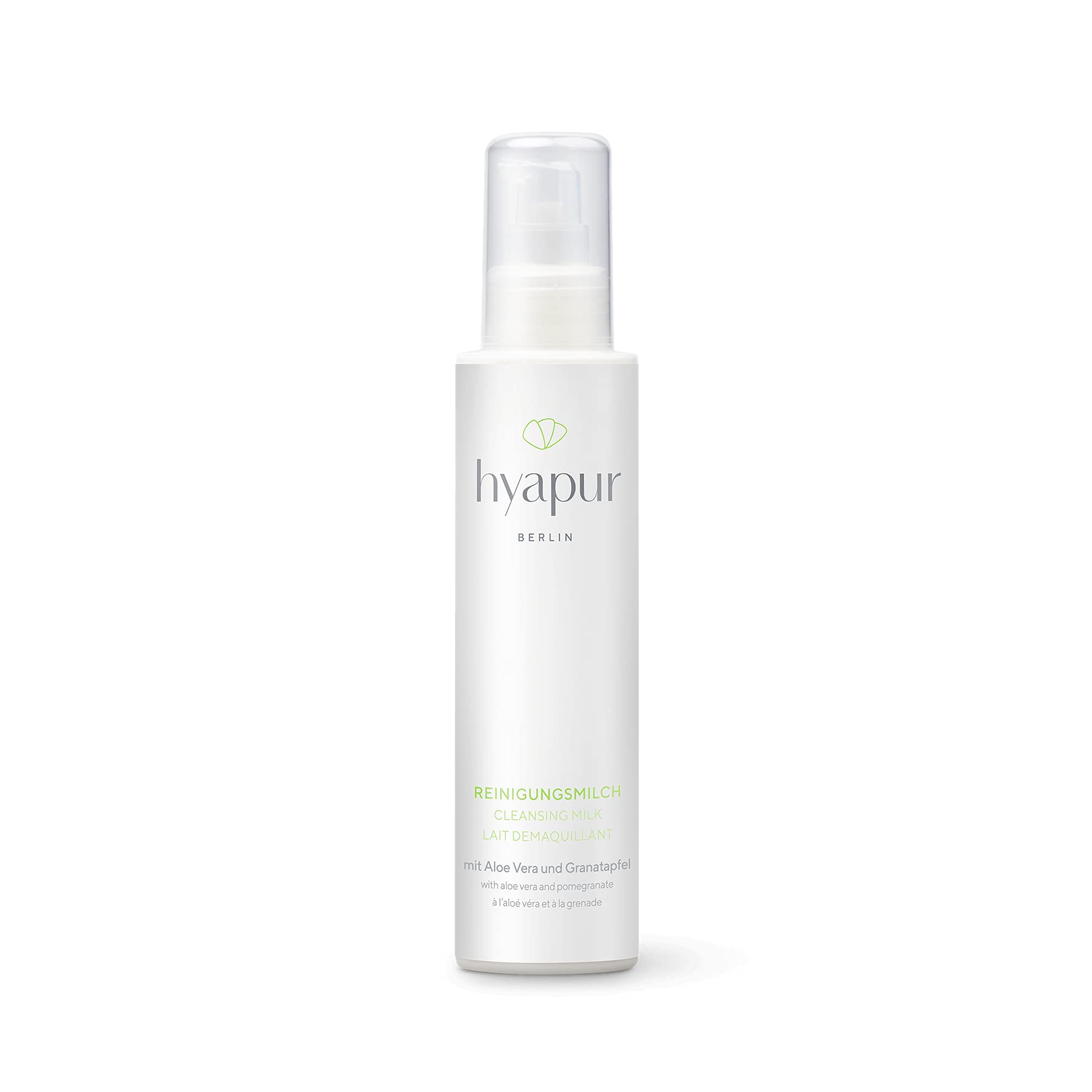 hyapur® - GREEN Reinigungsmilch 150ml - Die sanfte Gesichtsreinigung - zur Anti-Aging-Pflege mit Bio- Vegan- Natur- Kosmetik aus Berlin