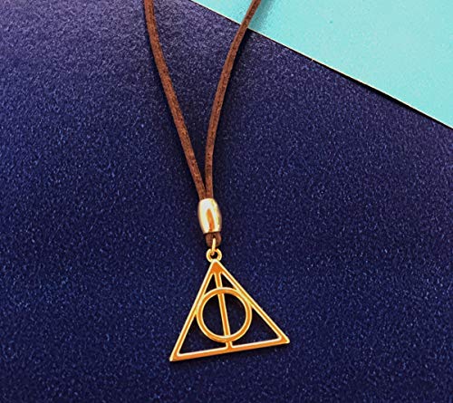 Colar Ajustável Harry Potter Relíquias da Morte Banhado - Frete Grátis