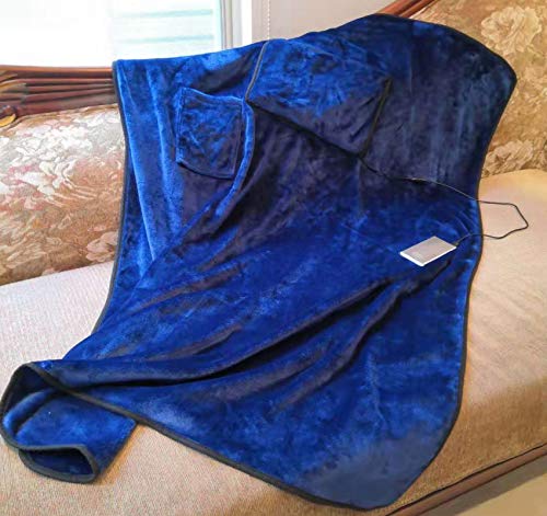 Kirkwood Kitchen Heated Blanket, Soft Throw Heating Blanket for Couch Sofa with Portable USB Outdoor Blanket, Stadium Blanket, Picnic Blanket, Blue USB Heated Snuggie Blanket Traveling Warm Blankets