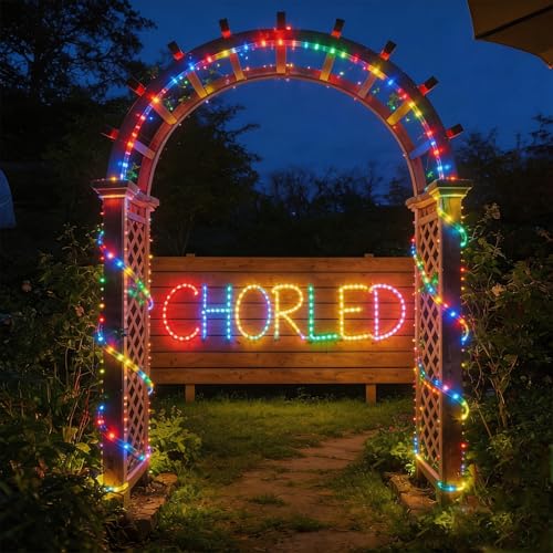 Image of 100ft Rope Lights For Outside, Connectable & Flexible Tube Lights with 8 Modes Controller,Waterproof Multicolor LED Rope Lighting for Deck,Garden,Pool,Patio,Bedroom,Indoor & Outdoor Landscape Lighting