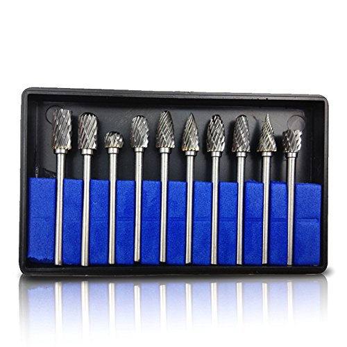 Set de 10 fresas rotativas de carburo de tungsteno miniatura 1