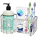Simple Houseware Multi-Functional 6 Slots Toothbrush Holder, Chrome