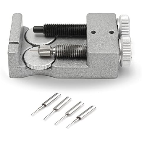 OFKPO Watch Band Strap Link Pin Remover Repair Tool Watch Strap Detacher, Watch Band Removal Tool Kit Watch Adjuster Tool with 3 Spare Pins Cover