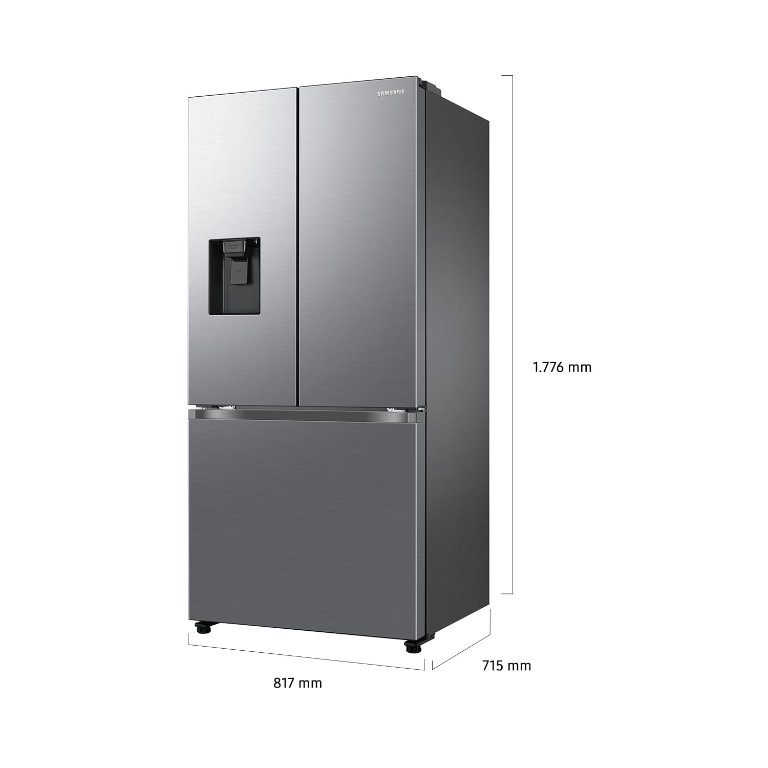 Samsung Frigorífico French Door AI 177.5cm Twin Cooling Plus™ 495L Clase E Inox RF50C530ES9/EF