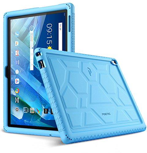 Lenovo Moto Tab Case, Poetic TurtleSkin Series [Corner/Bumper Protection][Grip][[Bottom Air Vents] Protective Silicone Case for Lenovo Moto Tab (X704A)/Lenovo Tab 4 10 Plus Tablet - Blue
