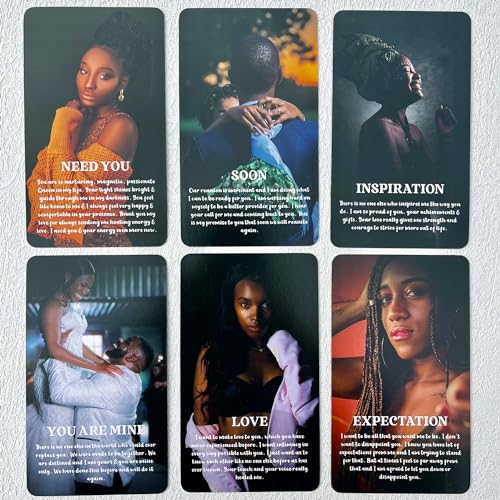 GZXINKE Confession of Soulmate Oracle Cards, African American Black Love Oracle Deck, Twin Flame Soulmate Karmic Situation for Love Relationships - image 7
