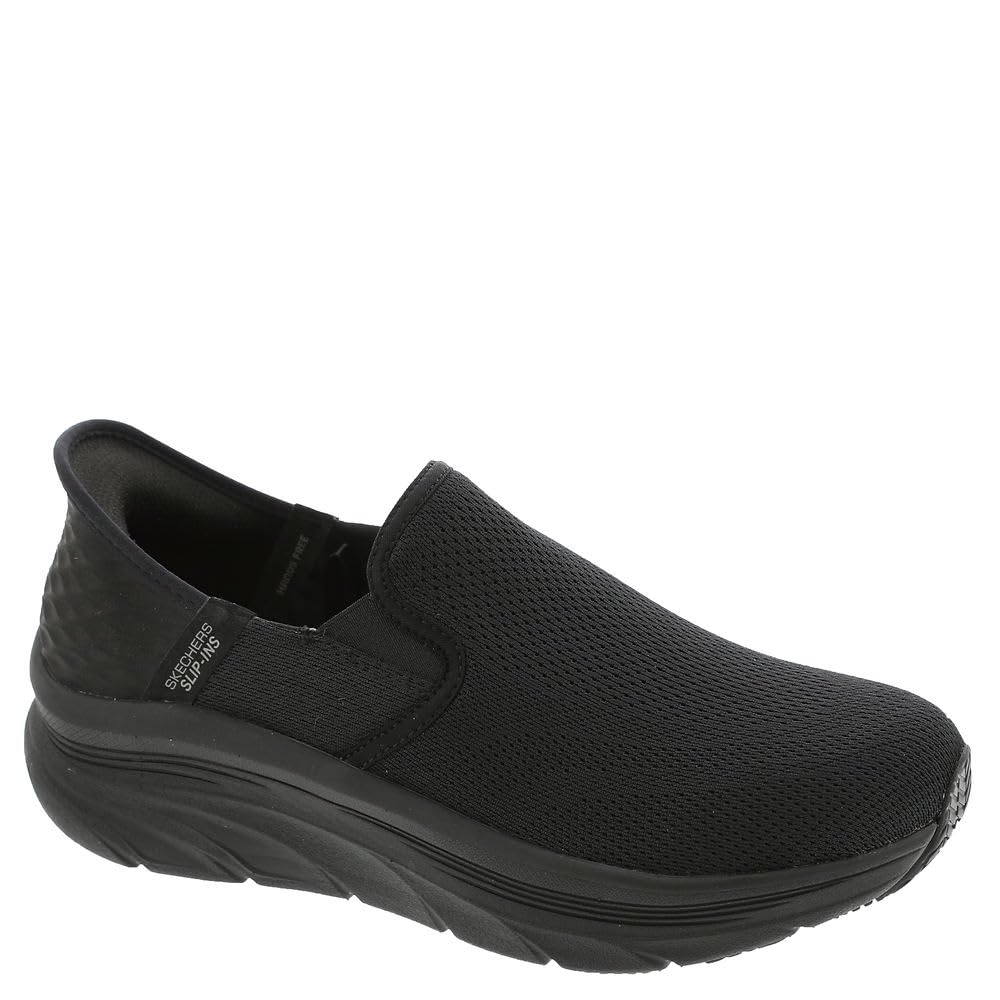 Skechers Women's DlUx Walker SR Ugina Hands Free Slip-Ins Health Care Professional Shoe, BLK, 6.5