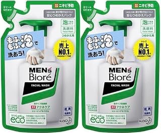 男士碧柔 泡沫洗面奶 泡沫型 药用痤疮护理洗面奶 替换装 130ml 2个装 替换装 绿色包装 赠品