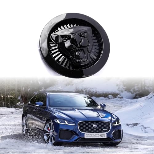 Image of Emblem Compatible with XE XF XJ F-Type F-PACE Front Center Grille Emblem 3.38inch Car Badge Emblem (Front Emblem Black)