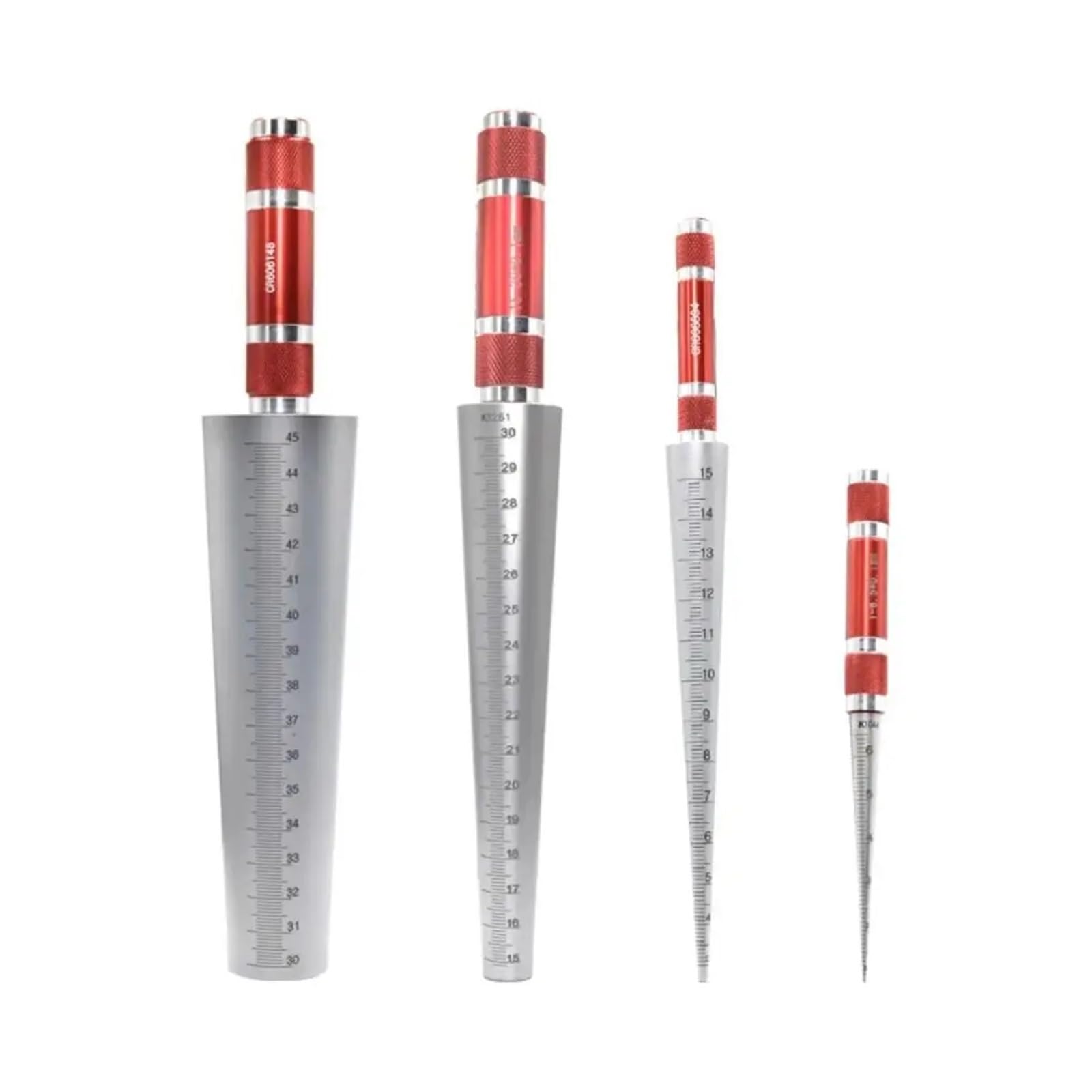 Galgas de espesores, Calibradores de espesores de alta precisión, inspección precisa de orificios, calibre cónico de soldadura, e transparente, herramienta de medición(1-6.5mm)