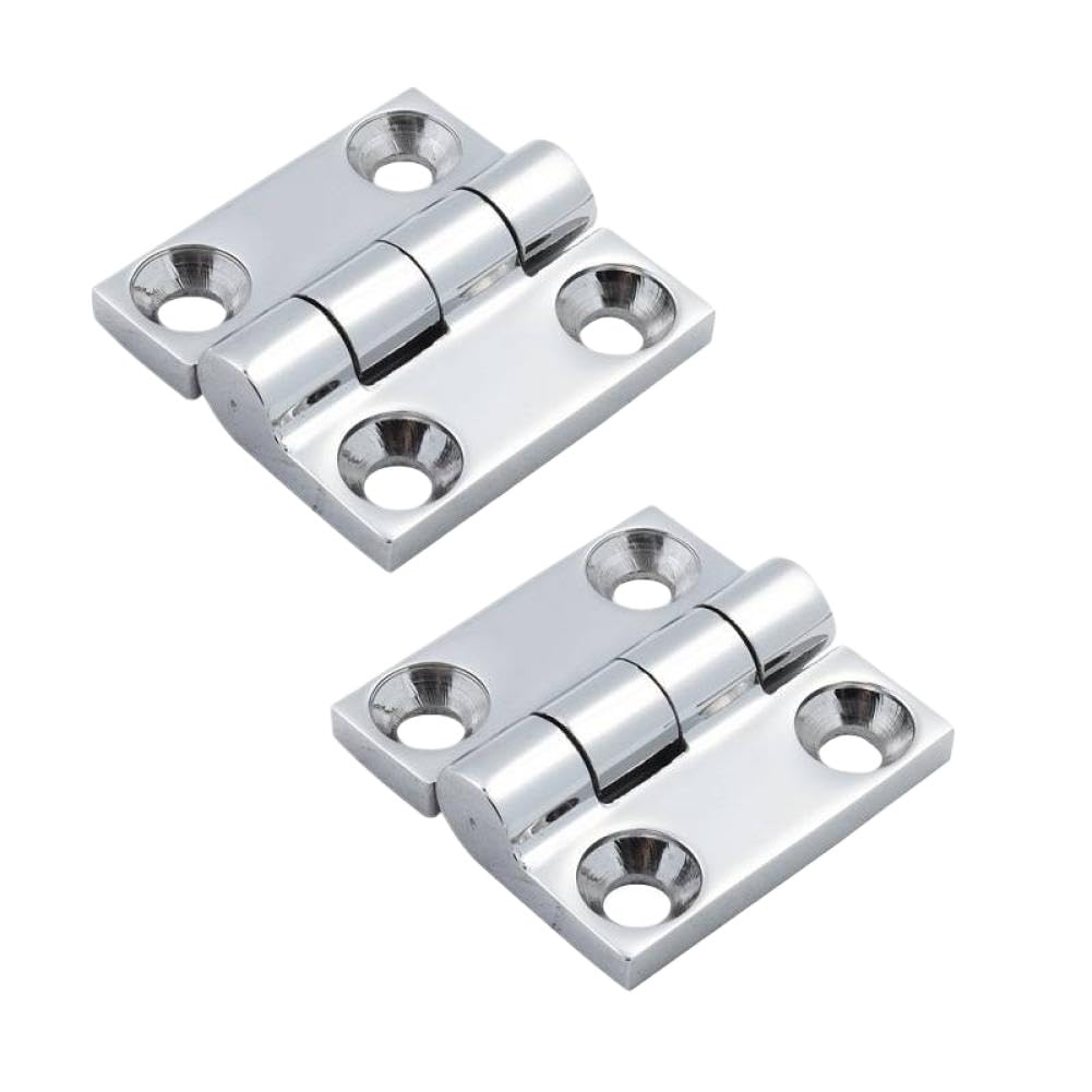 Msxkgggvo 38X38mm Butt Hinge 2 Pieces 316 Stainless Steel 4 Holes 38Mm 50Mm Mirror Polish Compatible With Marine Boat Hardware(38X38mm)