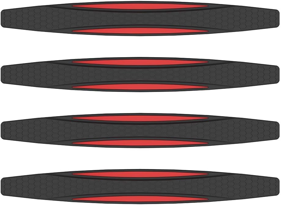 Car Bumper Protector Guard for Scorpio N 2026 Year Onwards All Models Durable & Flexible PVC Dual-Tone Bumper Scratch Guard for All Cars (Black & Red)