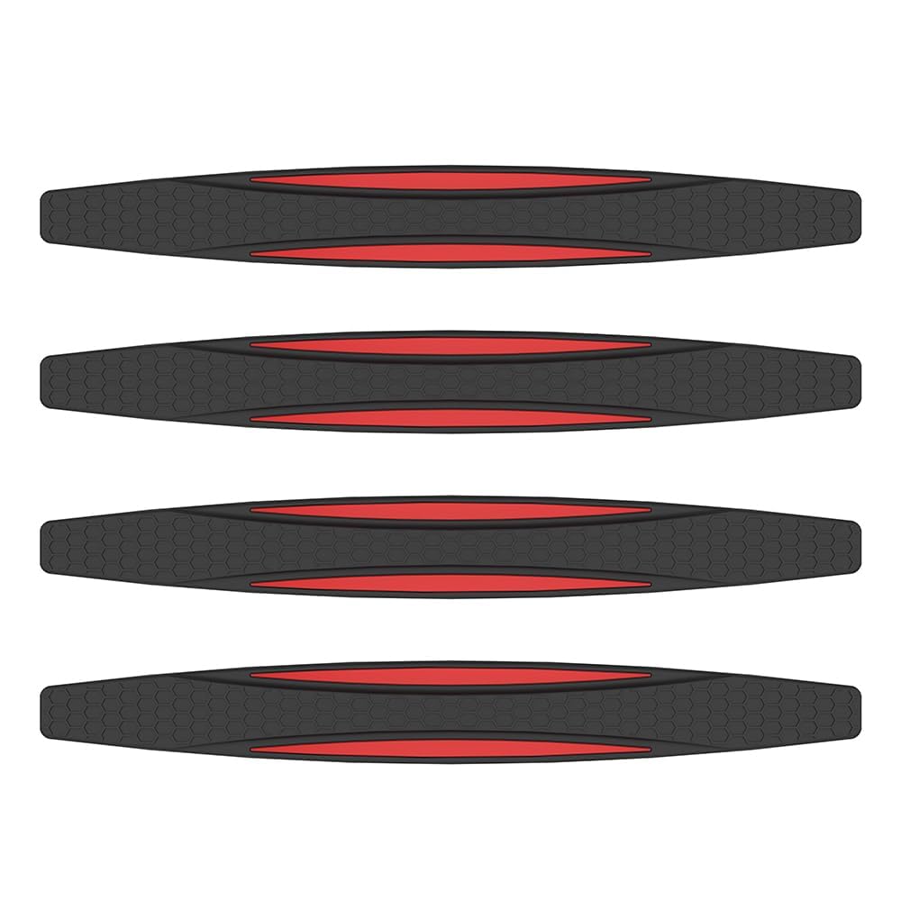 Car Bumper Protector Guard for Scorpio N 2026 Year Onwards All Models Durable & Flexible PVC Dual-Tone Bumper Scratch Guard for All Cars (Black & Red)