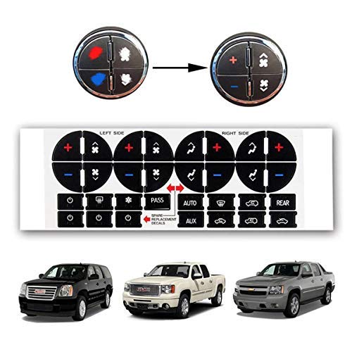 image for StyleZ 3PCS Replacement AC Dash Button Decal Stickers Fix Ruined Faded