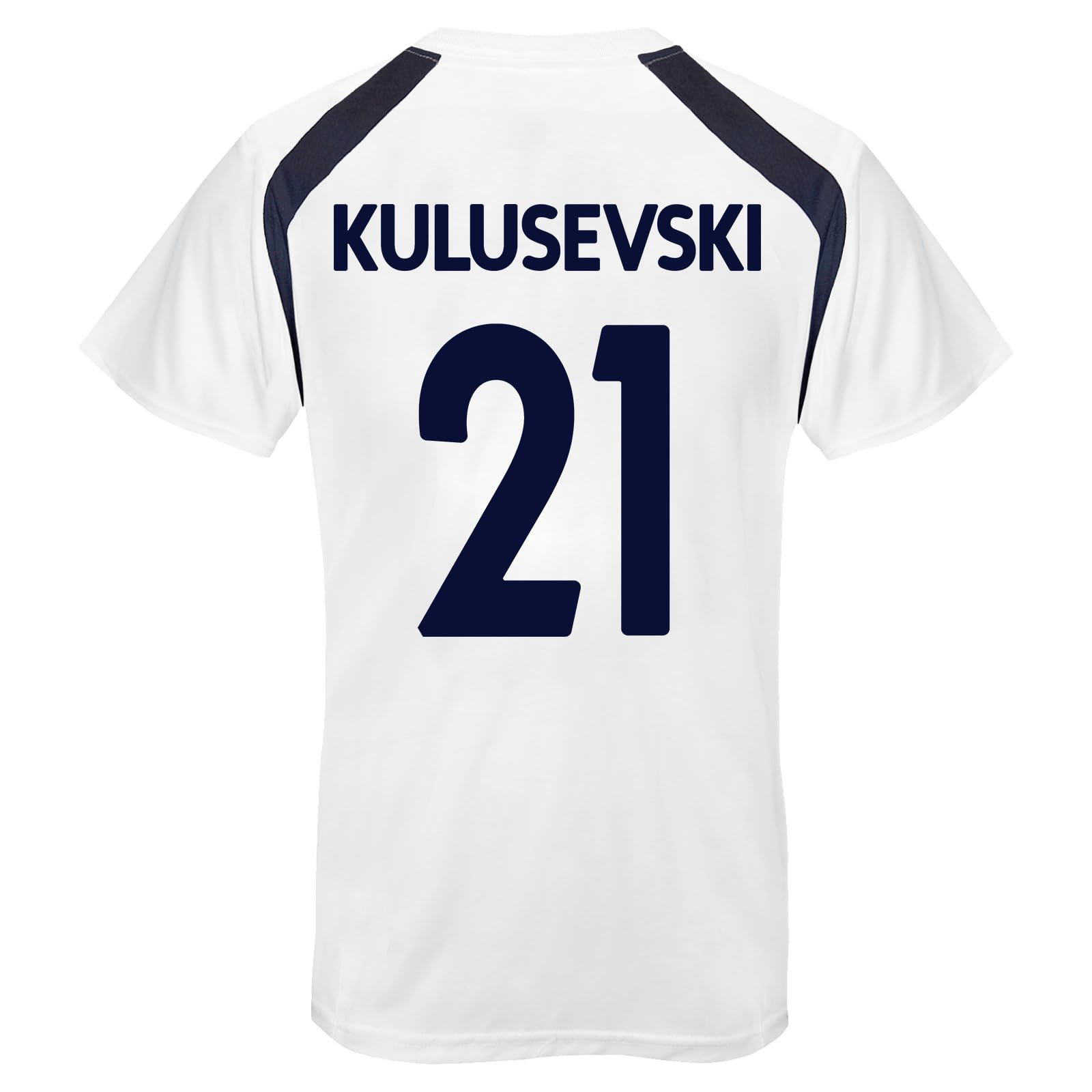 Tottenham Hotspur Men's White Kulusevski Fc Kulusevski 21 Poly T-Shirt White Small