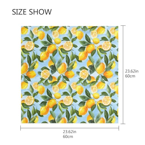 Women's Square Silk Hair Scarves and Wraps Headscarf Lemons Italy Head Neck Scarf Bandana 24inch2