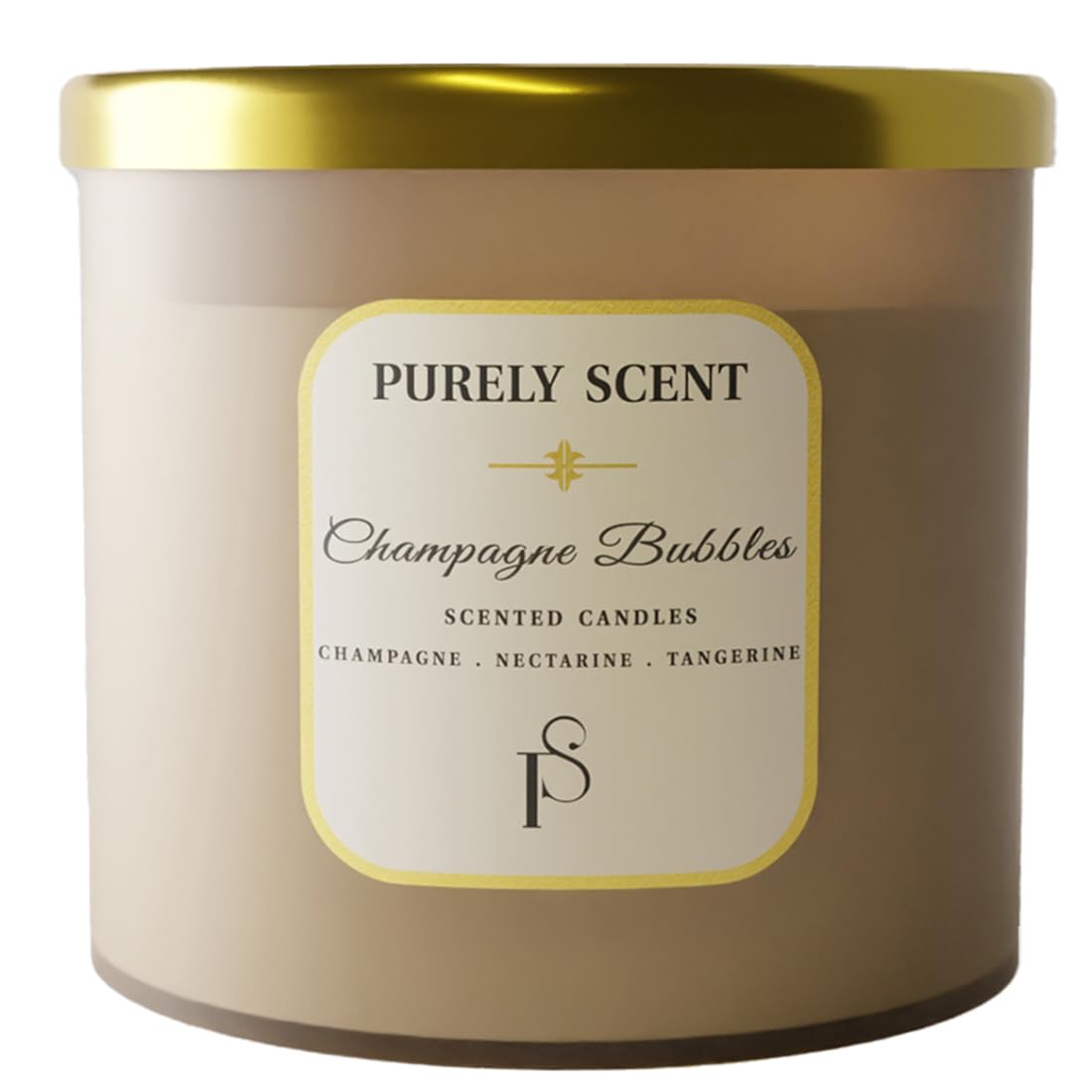Purely ScentLuxury Soy Wax Scented Candles | Large 400g Champagne Bubbles 3 Wick Jar Candles | 10% Essential Oils | Long-Lasting Aromatherapy for Bath, Yoga, Sleep, Wedding, Party & Diwali Gifts