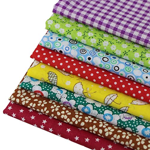 Jukway 8 Pezzi Tessuto di Cotone 50 x 50 cm