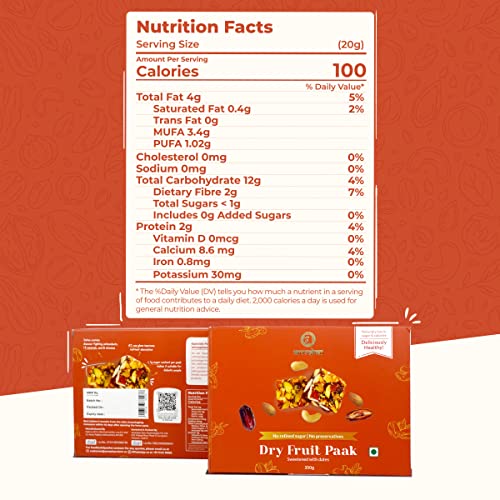 Image of Anveshan Dry Fruit Paak Holi Hmaper - 2 * 350 gm, Pack of 2 | Super Healthy Holi Hamper for Gifting | Sugar Free | 100% Natural | Made Using Dates, Nuts, A2 Desi Cow Ghee