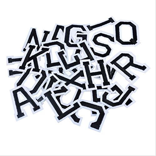 Partyfareast Number/Letter Set Patches For Clothing Iron On Applique Embroidery Sticker Badge Diy (26 Alphabet Letters Set) #TOP2