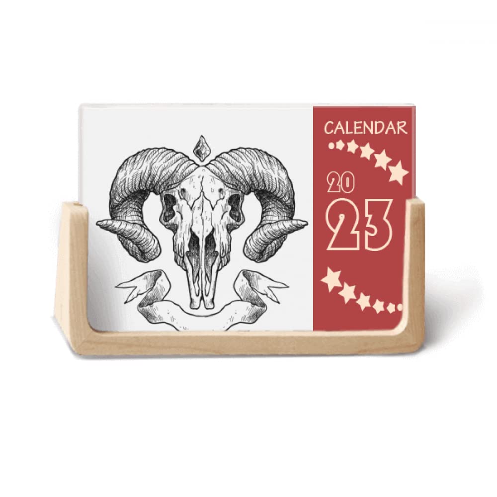 no/no Goat l Animal Sketch Illustrations Desk Calendar Desktop Decoration 2023