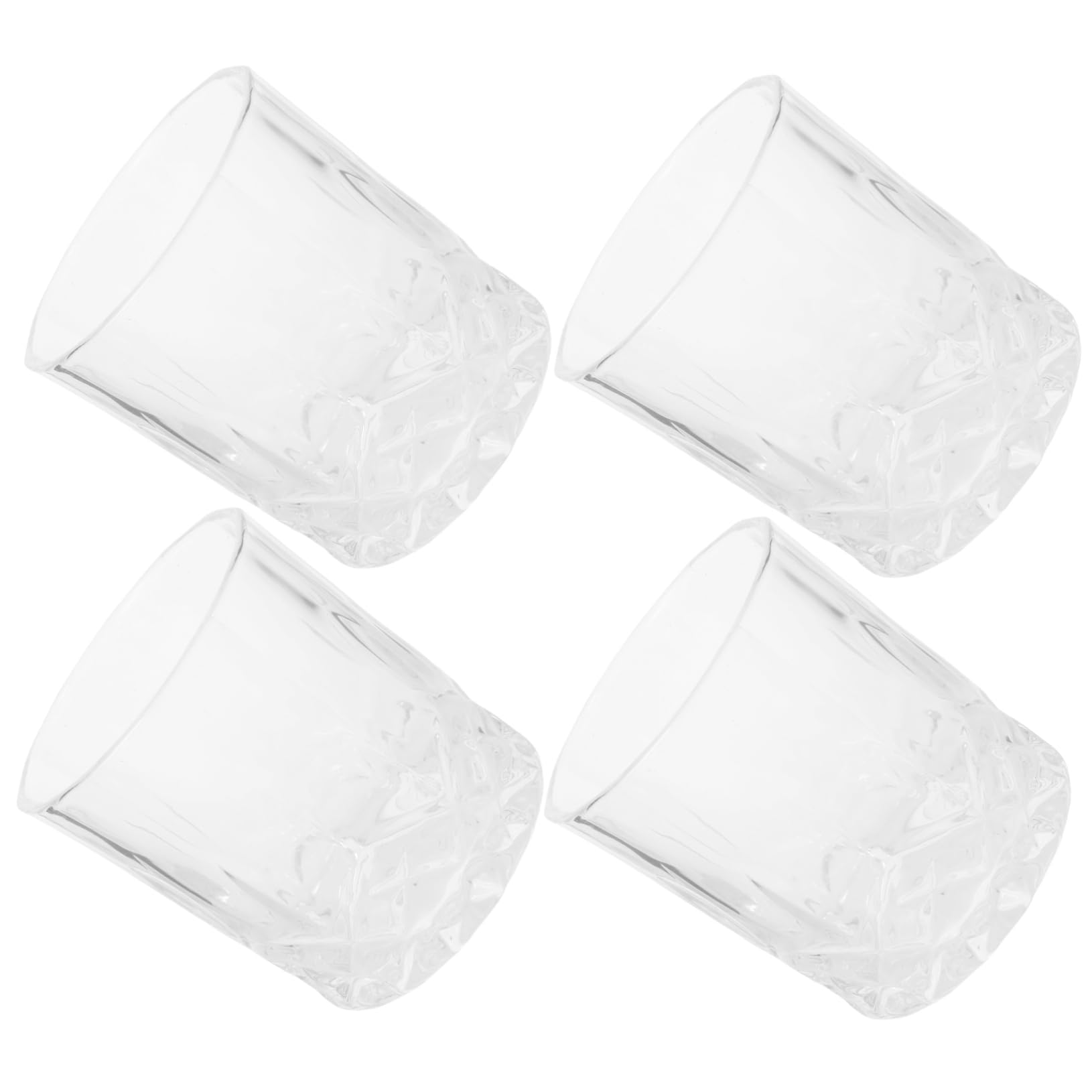Mipcase 4 piezas Vasos de Whisky de Vidrio de Copa de Vino para Bebidas Elegantes Hogar y Bar