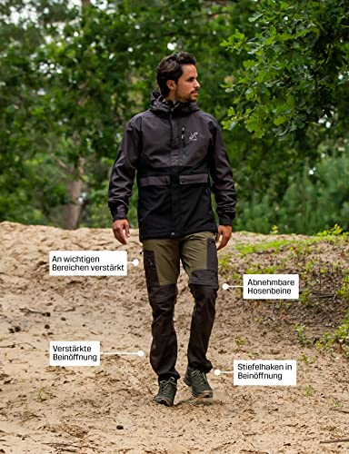 RevolutionRace Herren RVRC GP Pro Zip Off Pants, strapazierfähige, belüftete und wandelbare Hose für alle Outdoor-Aktivitäten, Dark Olive, M